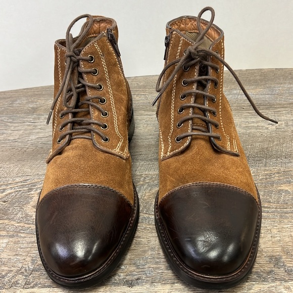 SOLD IN STORE Thomas & Vine Men’s JAGGER Leather Ankle Boots Size 10.5 - Picture 2 of 9